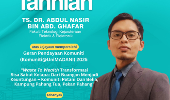 Tahniah kepada Ts. Dr. Abdul Nasir bin Abd. Ghafar